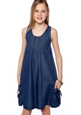 DKNY Reef Denim Dress Girls 7-16