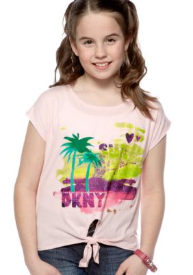 DKNY Sunshine Tie Front Top Girls 7-16