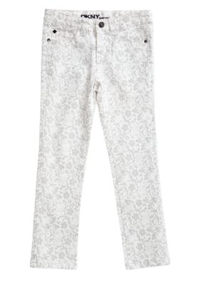 DKNY Floral Print Carrie Jean Girls 4-6X