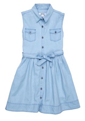 DKNY Leslie Chambray Dress Girls 7-16