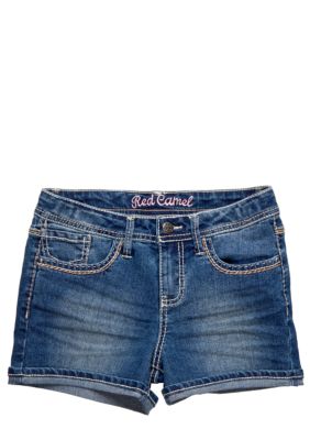 Red Camel Girls Denim short with tonal stitching Girls 7-16