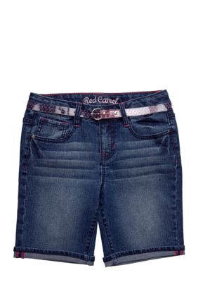 Red Camel Girls Denim Belted Bermuda Girls 7-16