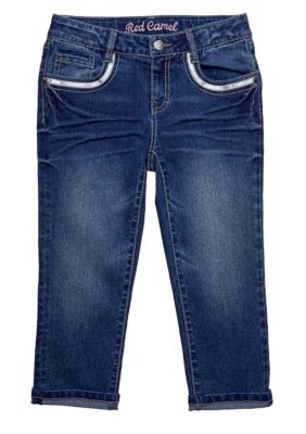Red Camel Girls Shine Pockets Denim Capri Girls 7-16