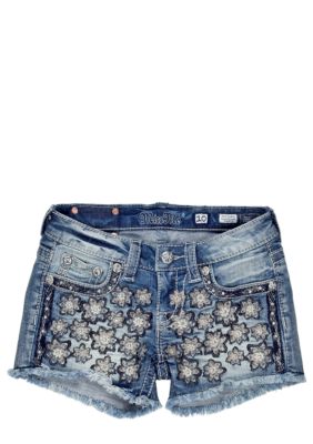 Miss Me Girls Daisy Denim Shorts Girls 7-16
