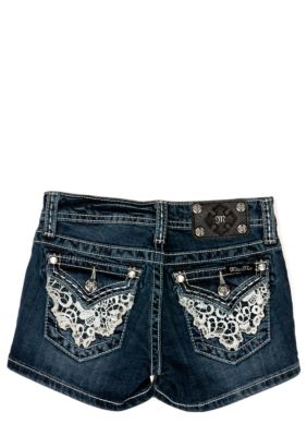 Miss Me Girls Short Lace Flap Pocket Girls 7-16