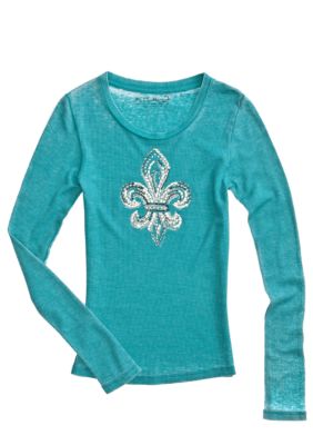 Miss Me Girls Thermal Fleur Tee Girls 7-16