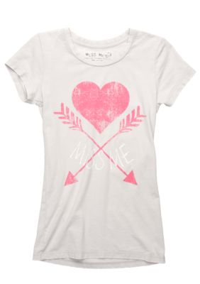 Miss Me Girls Miss Me Arrow Heart Tee Girls 7-16