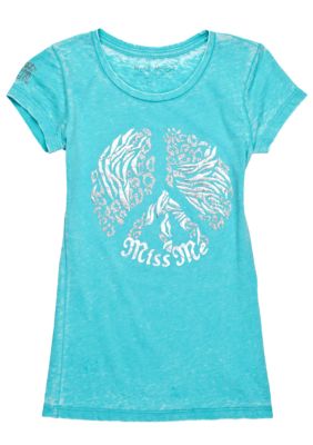 Miss Me Girls Peace Graphic Tee Girls 7-16