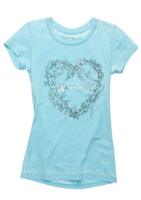 Miss Me Girls Miss Me Heart Tee Girls 7-16