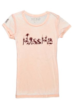 Miss Me Girls Palm Tree Logo Tee Girls 7-16