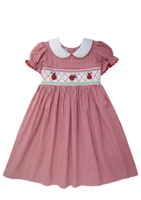 Marmellata Ladybug Smocked Dress Girls 4-6X