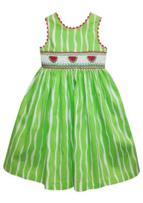 Marmellata Watermelon Smock Sundress Girls 4-6X