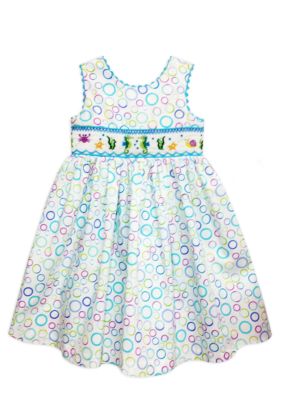 Marmellata Seahorse Smock Sundress Girls 4-6X