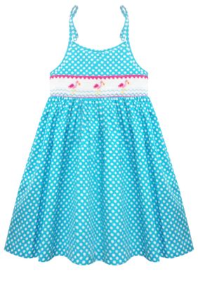 Marmellata Flamingo Smock Sundress Girls 4-6X