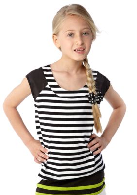 kc parker Stripe Knit Top Girls 7-16