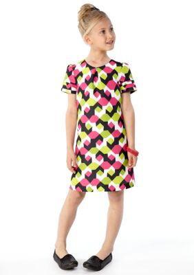 kc parker Geometric Print Dress Girls 7-16