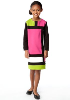 kc parker Color Block Dress Girls 7-16