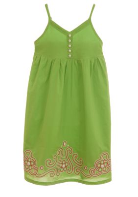 kc parker Embroidered Woven Dress Girls 7-16