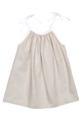 Nain & Joe Linen Tie Straps Dress Girls 2-8