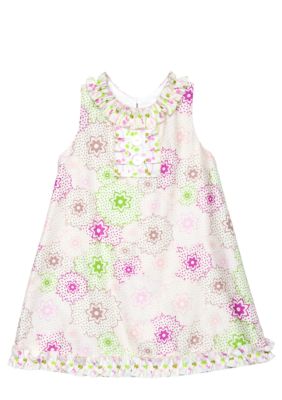 Nain & Joe Stars Ruffle Front Dress Girls 2-8