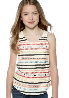 Lucky Brand Multi Stripe Tank Girls 7-16