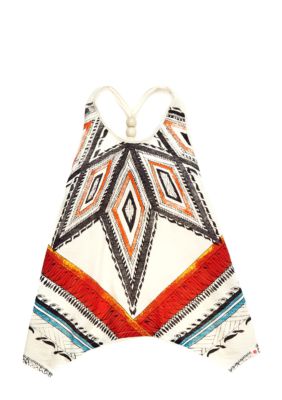 Lucky Brand Hanky Hem Tribal Tank Girls 4-6x