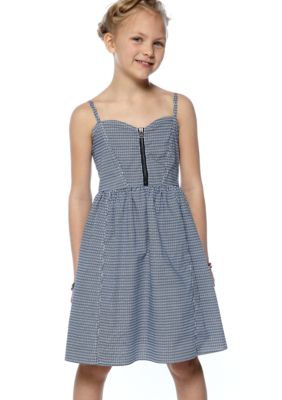 Lucky Brand Print Zip Front Dress Girls 7-16