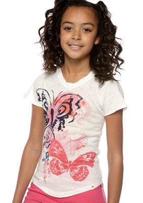 Lucky Brand Butterfly Graphic Knit Top Girls 7-16