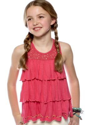 Lucky Brand Tiered Knit Tank Girls 7-16