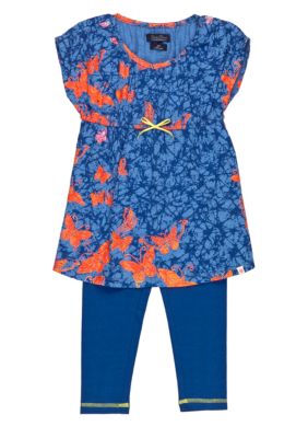 Lucky Brand Butterfly Tunic and Legging Set Girls 4-6X