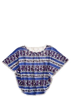 Lucky Brand Woodblock Stripe Tee Girls 4-6X