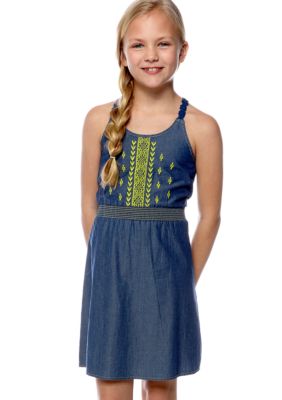 Lucky Brand Crochet Back Crochet Dress Girls 7-16