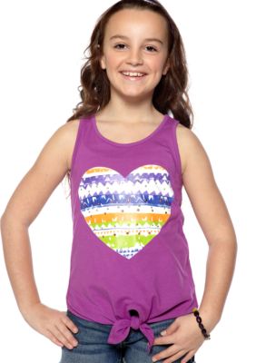 Jessica Simpson Tribal Heart Tie Top Girls 7-16