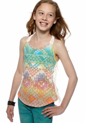 Jessica Simpson Zuma Fringe Tank Girls 4-6x