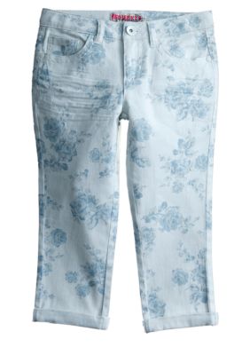 Squeeze Floral Print Crop Girls 7-16