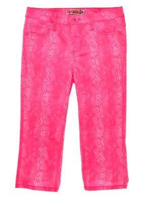 Squeeze Neon Snake Print Crop Girls Plus
