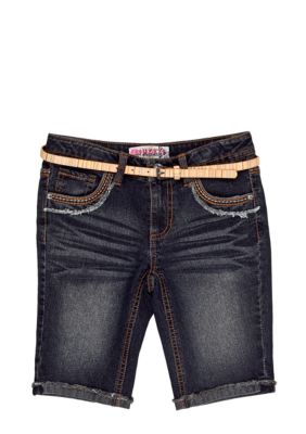 Squeeze Belted Bermuda Shorts Girl's 7-16