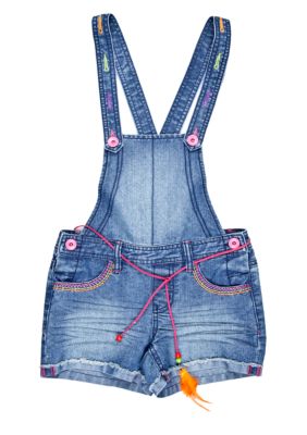 Squeeze Neon Denim Shortall Girls 7-16