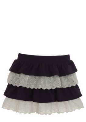 Hartstrings Tiered Eyelet Skort Girls 4-6X