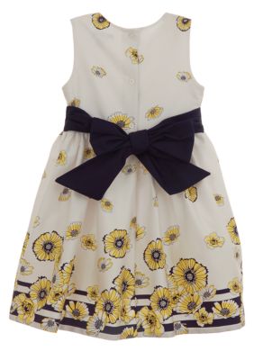 Hartstrings Daisy Border Dress Girls 4-6X