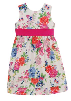 Hartstrings Floral Dress Girls 4-6X
