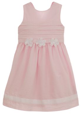 Hartstrings Pink Seersucker Dress Girls 7-16