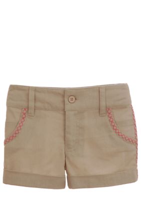 Hartstrings Khaki Linen Short Girls 7-16