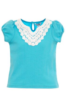 Hartstrings Lace Trim Tee Girls 4-6x
