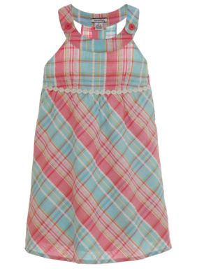 Hartstrings Plaid Dress Girls 7-16