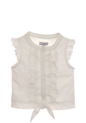 Happy Shirts Ruffled Woven Top Girls 7-16