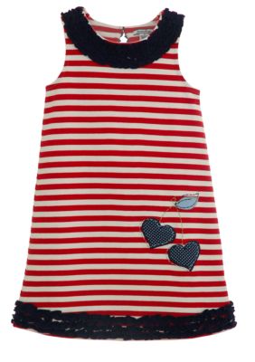 Hartstrings Stripe Dress Girls 4-6X