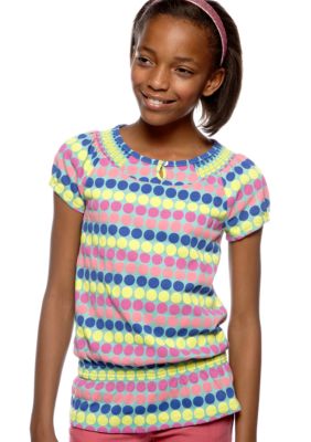 Red Camel Girls Dot Peplum Top Girls 7-16