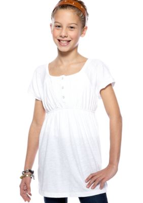 Red Camel Girls&reg; Lace Trim Babydoll Top Girls 7-16