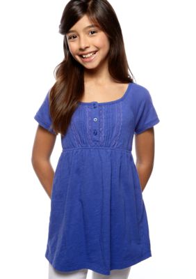 Red Camel Girls Lace Trim Babydoll Top Girls 7-16